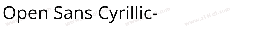 Open Sans Cyrillic字体转换